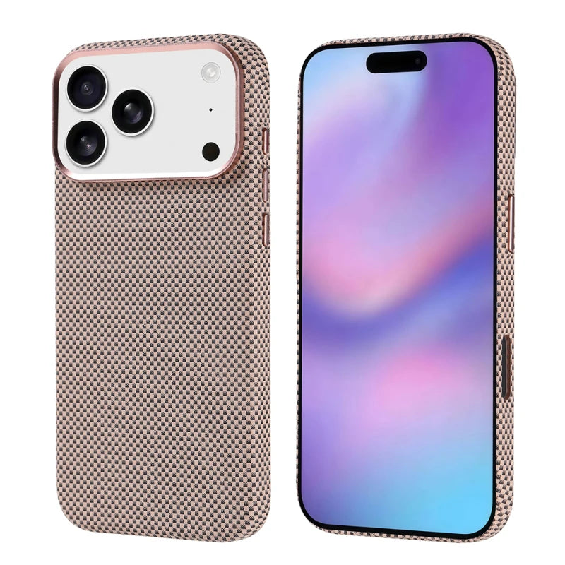 iPhone 17 Pro Max için Karbon Görünümlü Fiber Neks Kılıf